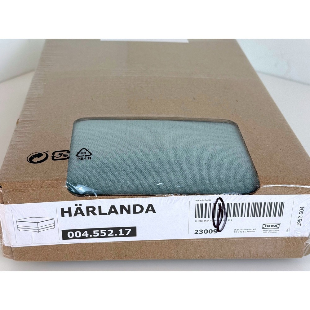 Ikea HARLANDA Footstool Ottoman w/Storage Cover Ljungen Light Green 004.552.17